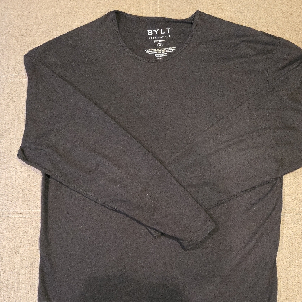 BYLT Basics Black Long Sleeve Tee